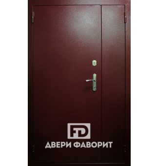 дверь стальная с двумя створками в тамбурное помещение, окрас цинкогрунтом